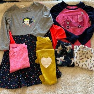 Gap girls 4T dress, pants and shirt bundle, all EUC